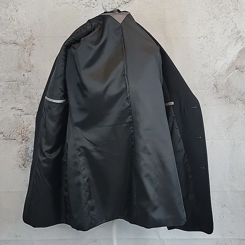 Claiborne Single Breasted Black Men's Suit Blazer Size 48L